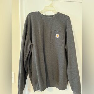 Carhartt L gray crewneck sweatshirt